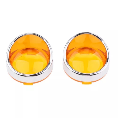 2 個ターンシグナルベゼルアンバーレンズランプカバートリムリングバイザークルーザーツーリング 2pcs Turn Signal Bezels Amber Lens Lamp Cover Trim Ring Visor Cruiser Touring 【並行輸入品】
