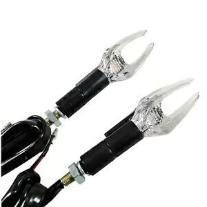 12V オートバイ 8 ミリメートル LED ターンシグナルライト弾丸スタイルアンバーランプユニバーサルバイク 12V Motorcycle 8mm LED Turn Signal Light Bullet Style Amber Lamp Universal Bike 【並行輸入品】