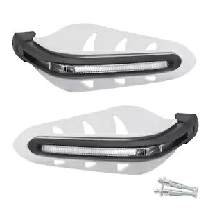オートバイ 7/8 インチ 22 ミリメートルハンドルバーハンドガード LED ライト付き保護オフロード Motorcycle 7/8'' 22mm Handlebar Handguards with LED Lights Protective Off-Road 【並行輸入品】