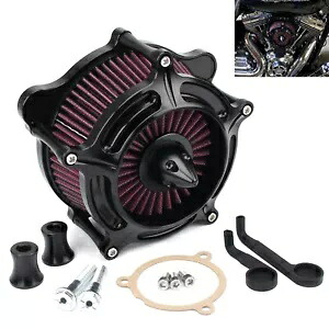 CNC タービンエアクリーナーインテークフィルターハーレー M8 ツーリング 17-23 ソフテイル 18-23 CNC Turbine Air Cleaner Intake Filter For Harley M8 Touring 17-23 Softail 18-23 【並行輸入品】