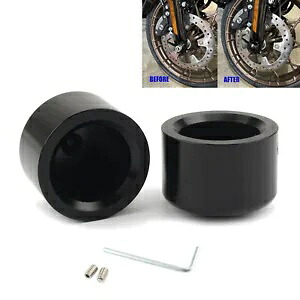 CNC ブラックフロントアクスルキャップナットカバーハーレーツーリングロードキングダイナスポーツスター用 CNC Black Front Axle Caps Nut Covers For Harley Touring Road King Dyna Sportster 【並行輸入品】