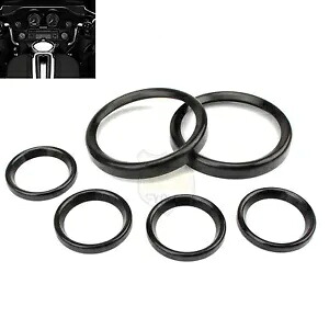 ツーリングロードグライドストリートグライド用ブラックインストルメントボードゲージベゼルカバーキット Black Instrument Board Gauge Bezel Cover Kit For Touring Road Glide Street Glide 【並行輸入品】