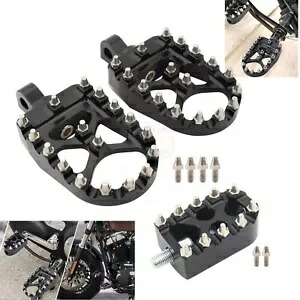 ワイドフットペグ MX スタイルシフターペグハーレーソフテイルファットボーイスポーツスター XL ボバー用 Wide Footpegs MX Style Shifter Peg For Harley Softail Fatboy Sportster XL Bobber画像