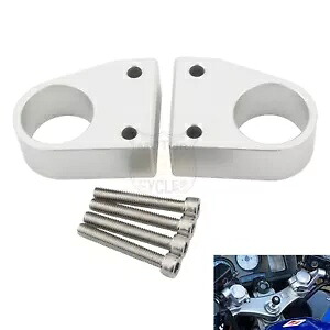 1X ホンダインターセプター VFR800 2014-2017 オートバイハンドルバーライザーシルバーキット 1X For Honda Interceptor VFR800 2014-2017 Motorcycle Handle Bar Riser Silver Kit 【並行輸入品】