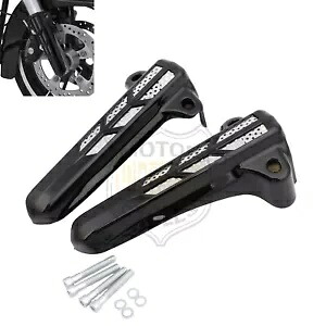 ブラックフロントロアフォークレッグカバーハーレーツーリングストリートグライドFLHX FLHT 14-UP用 Black Front Lower Fork Leg Cover For Harley Touring Street Glide FLHX FLHT 14-UP 【並行輸入品】