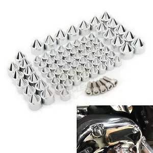 クロームモーターエンジンボルトキャップカバーセットハーレーツーリングエレクトラストリートグライド用 Chrome Motor Engine Bolt Caps Cover Set For Harley Touring Electra Street Glide 【並行輸入品】