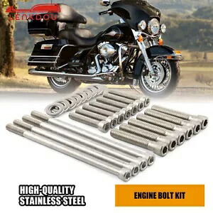 ステンレス鋼エンジンカバーボルトキットハーレーツーリングストリートグライド 2007-2016 Stainless Steel Engine Covers Bolt Kit For Harley Touring Street Glide 2007-2016 【並行輸入品】
