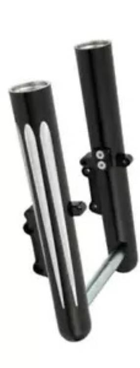 アレンネス ディープカット ホットレッグ フォークレッグ デュアルディスク用 ブラック #06-513 Arlen Ness Deep Cut Hot Legs Fork Legs For Dual Disc Black #06-513 【並行輸入品】