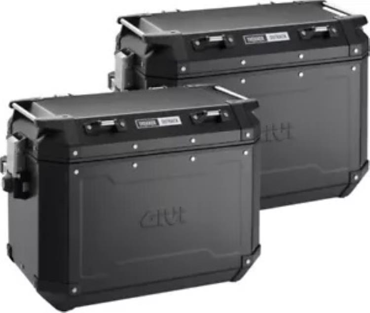 GIVI アウトバック モノキーサイドケースセット 48L ブラック GIVI Outback Monokey Side Case Set 48L Black 【並行輸入品】｜カスタムパーツ WORLD倉庫