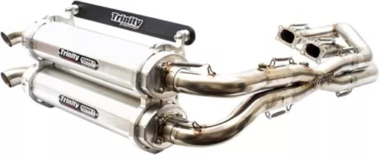 Trinity Racing Stage 5 デュアル フル エキゾースト システム ブラッシュド ポラリス RZR XP 1000 Trinity Racing Stage 5 Dual Full Exhaust System Brushed Polaris RZR XP 1000 【並行輸入品】