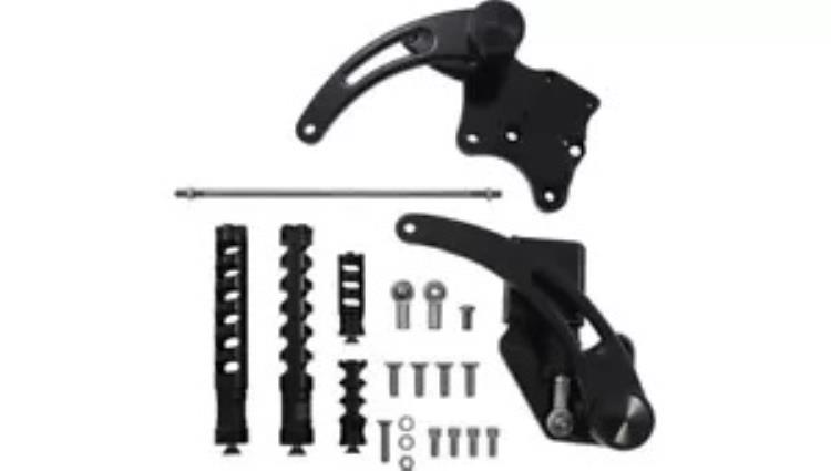 Accutronix マズル ブレーキ フォワード コントロール +1 インチ ブラック ハーレー FX ソフテイル 2000-2017 Accutronix Muzzle Brake Forward Controls +1\