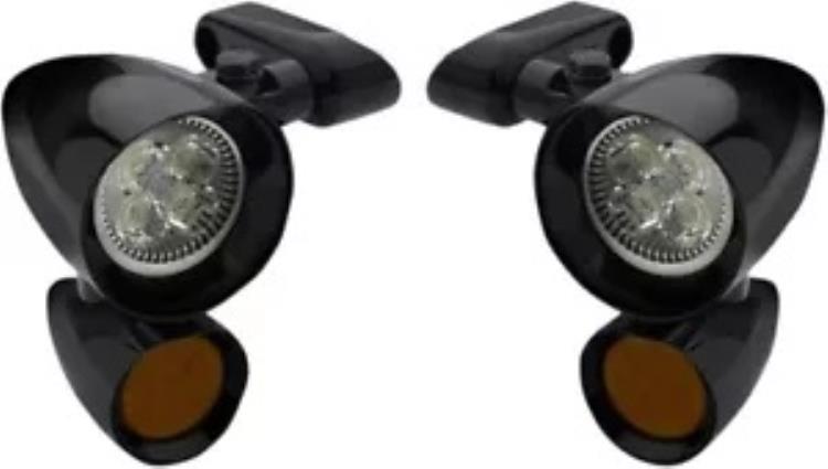 Headwinds Vampire 2 インチ サイドマウント スポットライト ウインカー付き ブラック FLT900VD0015ZAP Headwinds Vampire 2\