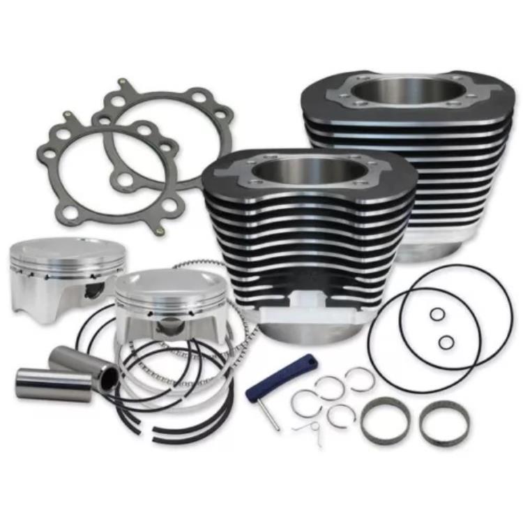 S&S 107" ボルトインビッグボアキット リンクルブラック #910-0500 ハーレーダビッドソン S&S 107" Bolt-In Big Bore Kit Wrinkle Black #910-0500 Harley Davidson 【並行輸入品】|カスタムパーツ WORLD倉庫