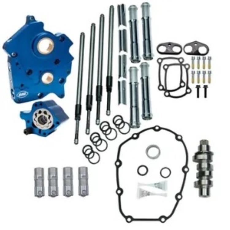 S&S 475C チェーンドライブカムチェストキットクロームプッシュロッド油冷ハーレー M8 エンジン S&S 475C Chain Drive Cam Chest Kit Chrome Pushrods Oil Cooled Harley M8 Engine 【並行輸入品】｜カスタムパーツ WORLD倉庫