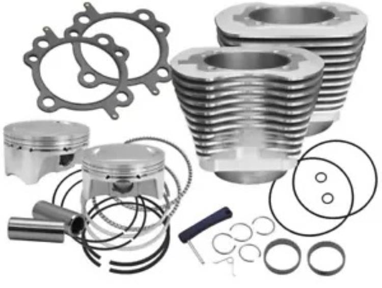 S&S 100" サイドワインダー ビッグボアキット シルバー #910-0642 ハーレーダビッドソン S&S 100" Sidewinder Big Bore Kit Silver #910-0642 Harley Davidson 【並行輸入品】|カスタムパーツ WORLD倉庫