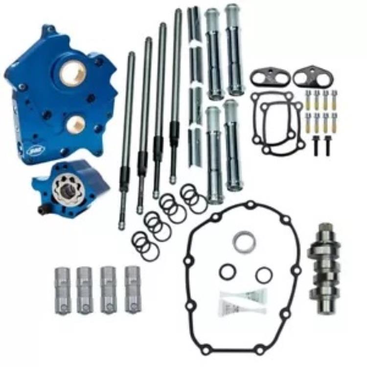 S&S 475C チェーンドライブカムチェストキットクロームプッシュロッド水冷ハーレー M8 エンジン S&S 475C Chain Drive Cam Chest Kit Chrome Pushrods Water Cooled Harley M8 Engine 【並行輸入品】