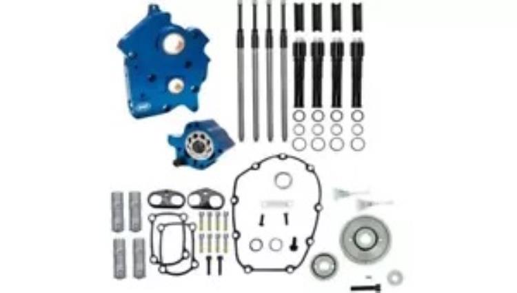 S&S サイクル ギア ドライブ カム チェスト キット カムなし 油冷 ブラック #310-1258 S&S Cycle Gear Drive Cam Chest Kit Without Cams Oil Cooled Black #310-1258 【並行輸入品】