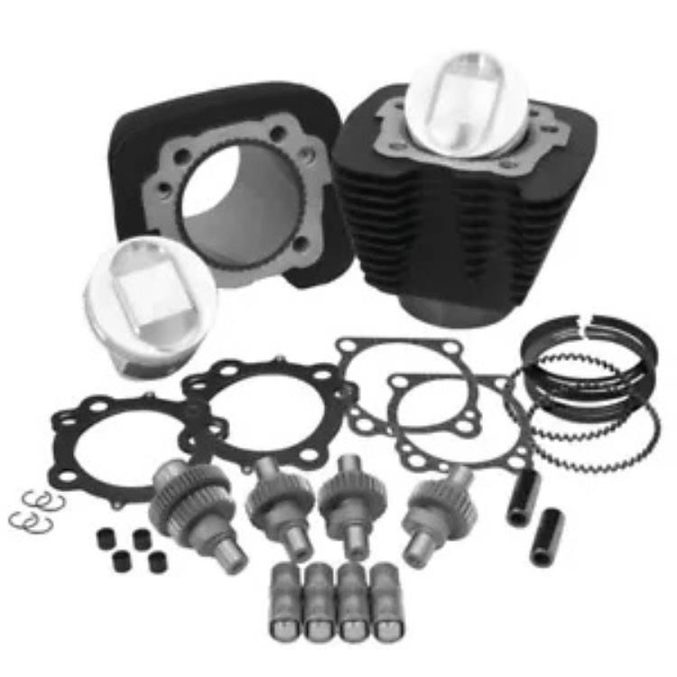 S&S 1250cc フーリガン ビッグボアキット リンクルブラック ハーレーダビッドソン スポーツスター S&S 1250cc Hooligan Big Bore Kit Wrinkle Black Harley Davidson Sportster 【並行輸入品】
