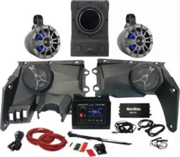 NavAtlas X3 オーディオ ゾーン 4 スピーカー ポッド キット スクリーン #X35ZONE4 Can-Am 付き NavAtlas X3 Audio Zone 4 Speaker Pod Kit with Screen #X35ZONE4 Can-Am 【並行輸入品】
