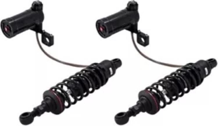 プログレッシブ 990 シリーズ 標準デューティショック リモートリザーバー付き 13 インチ ハーレー FLH/FLT Progressive 990 Series Std Duty Shocks with Remote Reservoir 13\