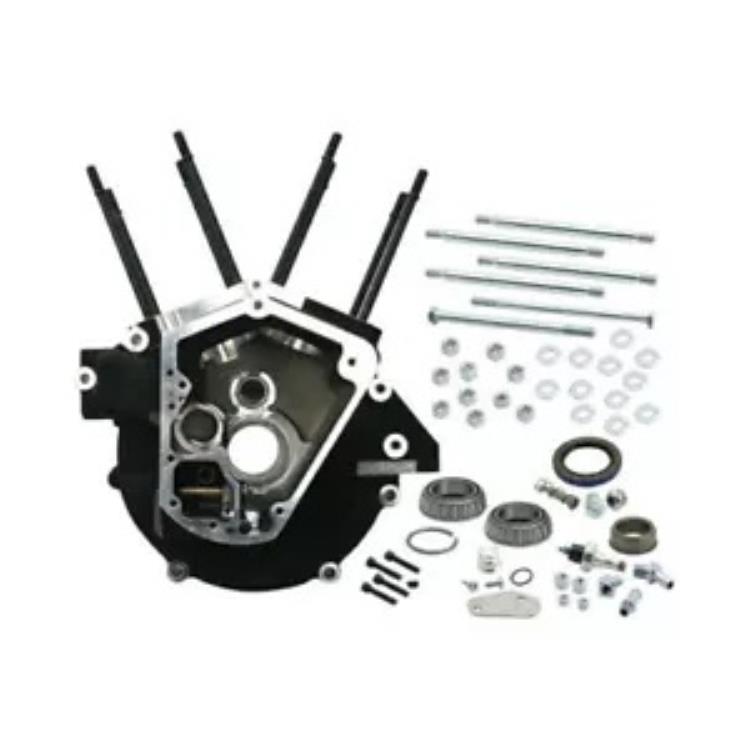 S&S スーパーストック オルタネーター クランクケース アセンブリ 3-1/2 インチ ブラック ハーレーダビッドソン S&S Super Stock Alternator Crankcase Assembly 3-1/2\