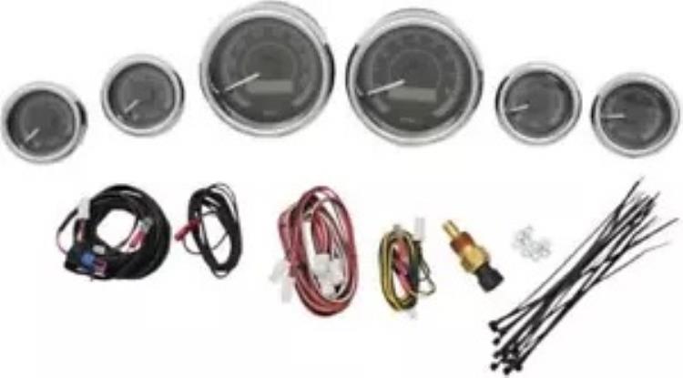 Dakota Digital MVX 6 パック ゲージ ブラック/グレー クローム ベゼル #MVX-8604-KG-C Dakota Digital MVX 6-Pack Gauge Black/Gray Chrome Bezel #MVX-8604-KG-C 【並行輸入品】｜カスタムパーツ WORLD倉庫