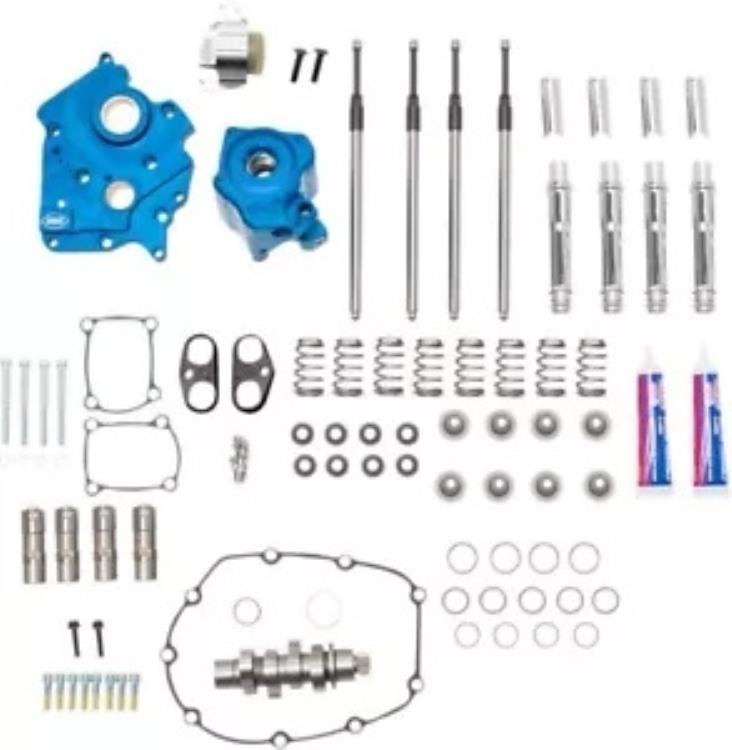 S&S チェーンドライブ 550C カムチェストキット (クロームプッシュロッドチューブ付き) 310-1082B S&S Chain Drive 550C Cam Chest Kit w/Chrome Pushrod Tubes 310-1082B 【並行輸入品】