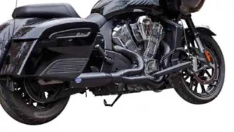S&S Qualifier 2-into-1 レース エキゾースト システム ブラック #550-1084 インディアン S&S Qualifier 2-into-1 Race Exhaust System Black #550-1084 Indian 【並行輸入品】