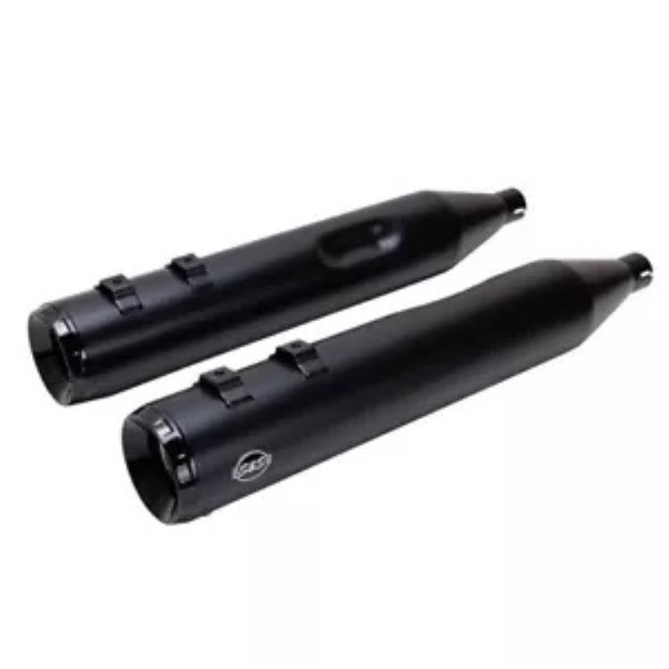 S&S GNX スリップオン マフラー ブラック 550-1078 ハーレー FL ツーリング 1995-2016 S&S GNX Slip-On Mufflers Black 550-1078 Harley FL Touring 1995-2016 【並行輸入品】|カスタムパーツ WORLD倉庫