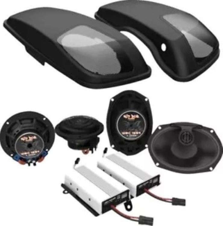 Hogtunes Wild Boar オーディオ スピーカー/アンプ キット 2A 800W ブラック #WBA 800.4SG キット Hogtunes Wild Boar Audio Speaker/Amplifier Kit 2A 800W Black #WBA 800.4SG KIT 【並行輸入品】