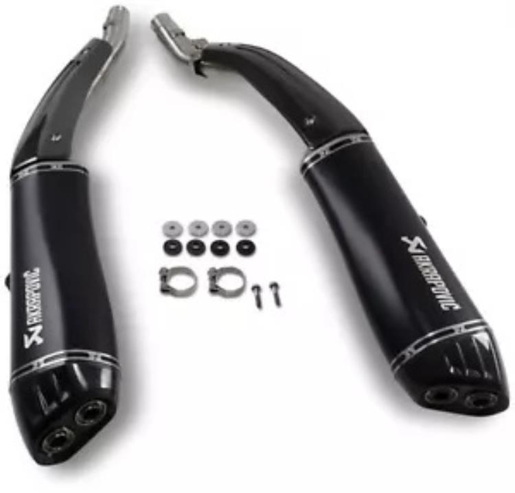 アクラポビッチ デュアル スリップオン マフラー ブラック チタン/カーボン BMW K 1600 B 2017-2021 Akrapovic Dual Slip-On Mufflers Black Titanium/Carbon BMW K 1600 B 2017-2021 【並行輸入品】