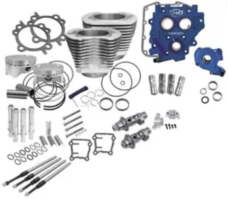 S&S パワーパック 585 イージースタートチェーンドライブカム付き シルバー #330-0666 S&S Power Pack with 585 Easy Start Chain Drive Cams Silver #330-0666 【並行輸入品】