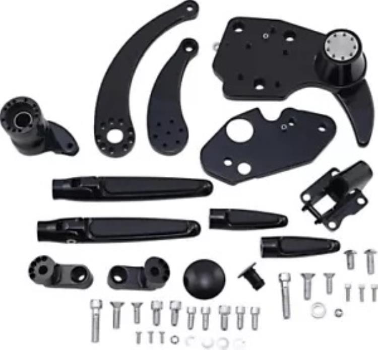 Hawg Halters フォワード コントロール キット 調整可能なペグ付き ブラック #FCK-F14AS-FR Hawg Halters Forward Control Kit with Adjustable Pegs Black #FCK-F14AS-FR 【並行輸入品】