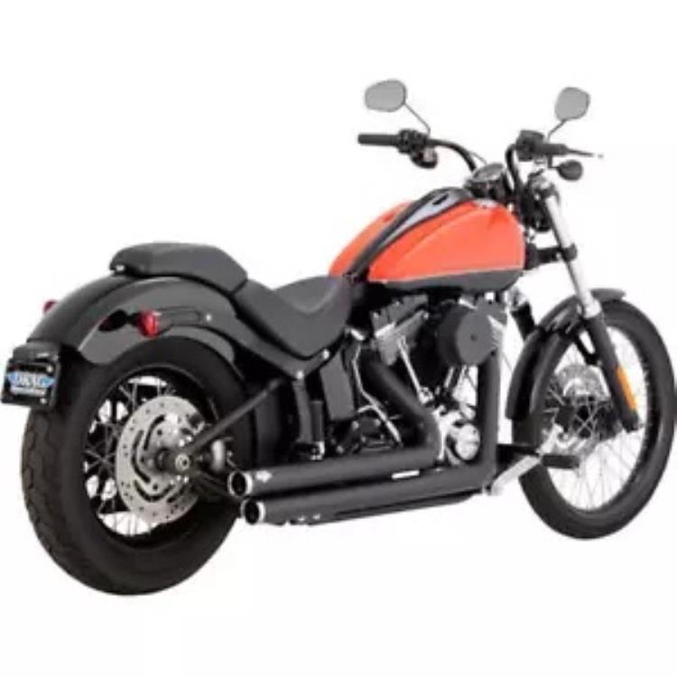 バンス&ハインズ ビッグショット スタッガード デュアル フル エキゾースト システム ブラック #47959 Vance & Hines Big Shots Staggered Dual Full Exhaust System Black #47959 【並行輸入品】