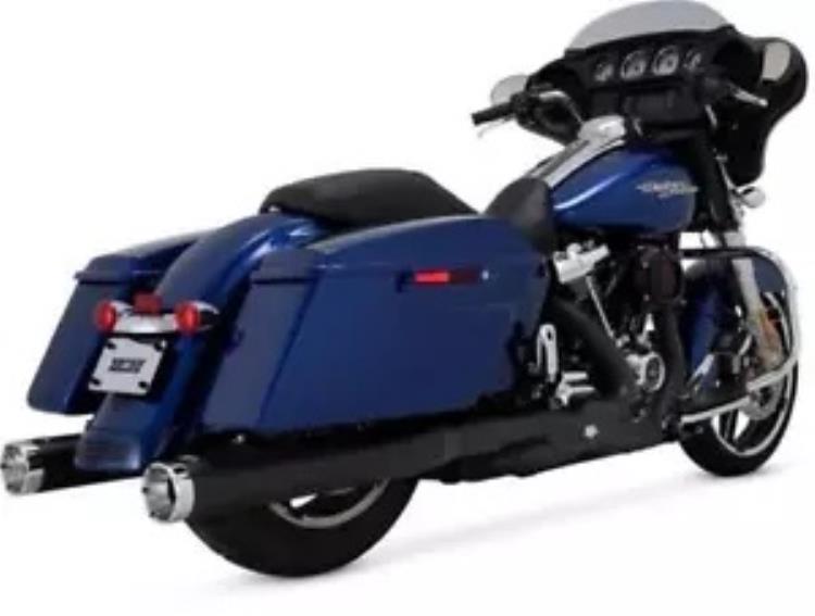 バンス&ハインズ モンスターラウンド デュアル スリップオン マフラー ブラック #46780 ハーレーダビッドソン Vance & Hines Monster Round Dual Slip-On Mufflers Black #46780 Harley Davidson 【並行輸入品】