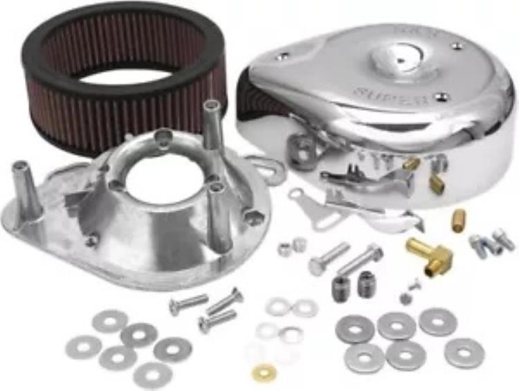 S&S スーパー E/G クローム ティアドロップ エアクリーナー キット (17-0399) S&S Super E/G Chrome Teardrop Air Cleaner Kit (17-0399) 【並行輸入品】 65,340円