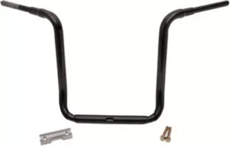 LA チョッパーズ 1.5 インチ グランデ トラッド エイプ ハンガー ブラック ハンドルバー 18 インチ ライズ (LA-7322-18B) LA Choppers 1.5\