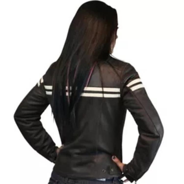 ジョー ロケット クラシック '92 レディース レザー モーターサイクル ジャケット ブラック/ホワイト Joe Rocket Classic '92 Womens Leather Motorcycle Jacket Black/White 【並行輸入品】｜カスタムパーツ WORLD倉庫