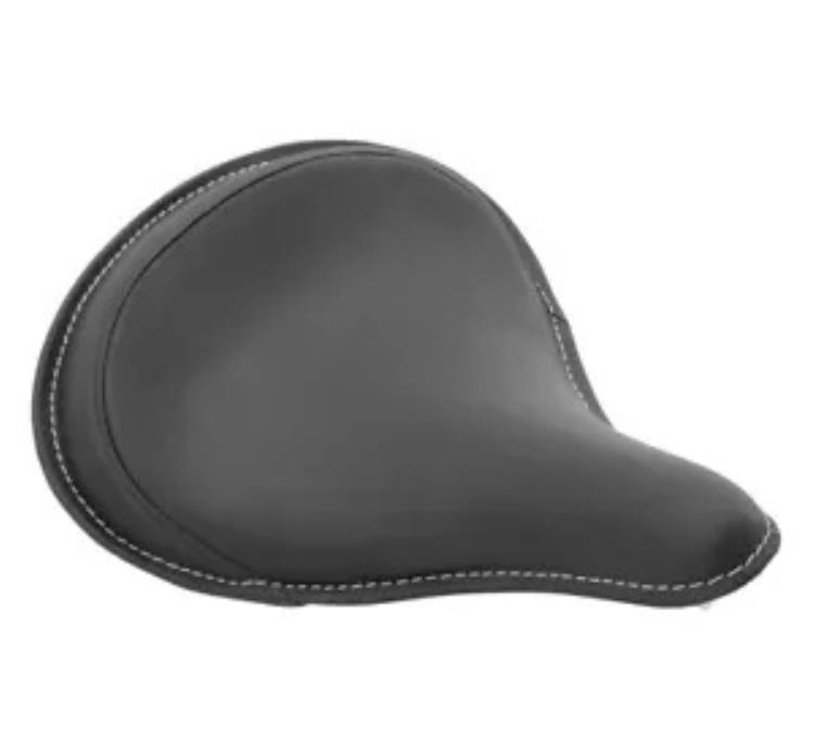 ドラッグスペシャリティーズ ラージスプリングソロシート ブラック ホワイトステッチレザー (0806-0048) Drag Specialties Large Spring Solo Seat Black w/White Stitch Leather (0806-0048) 【並行輸入品】｜カスタムパーツ WORLD倉庫