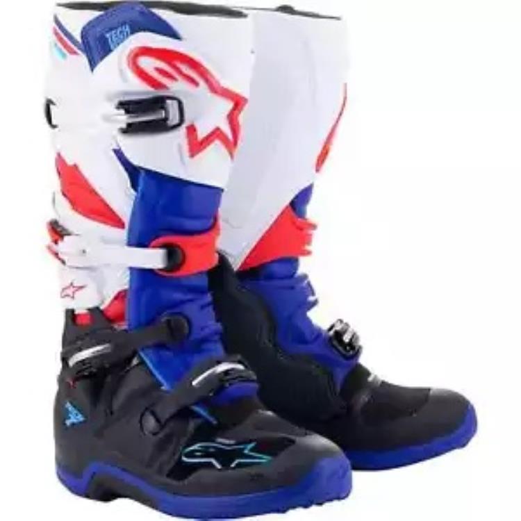 アルパインスターズ テック 7 '14 メンズ MX オフロード ブーツ ブラック/ブルー/レッド/ホワイト Alpinestars Tech 7 '14 Mens MX Offroad Boots Black/Blue/Red/White 【並行輸入品】|カスタムパーツ WORLD倉庫