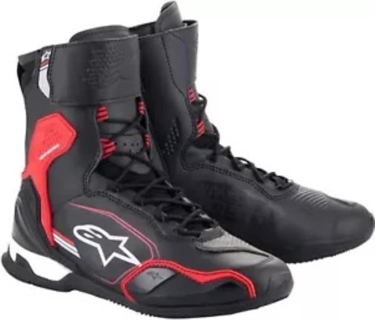 Alpinestars スーパーファスター メンズ オートバイ シューズ ブラック/レッド/ホワイト Alpinestars Superfaster Mens Motorcycle Shoes Black/Red/White 【並行輸入品】