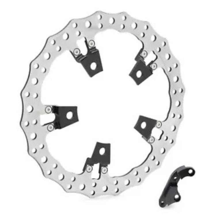Arlen Ness 14 インチ ギザギザビッグ右フロント ブレーキ ローター キット (スポーク マウント用) (02-951) Arlen Ness 14\