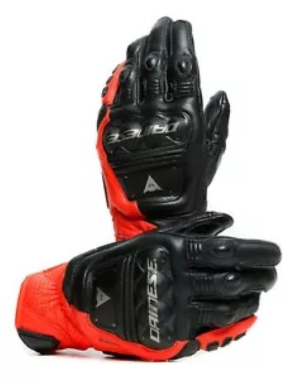 Dainese 4 ストローク 2 メンズ レザー オートバイ グローブ ブラック/フルオ レッド Dainese 4-Stroke 2 Mens Leather Motorcycle Gloves Black/Fluo Red 【並行輸入品】