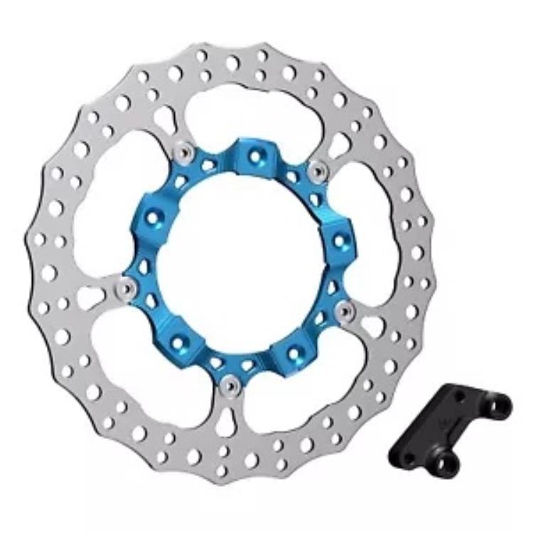 Arlen Ness 14 インチ ビレット ビッグ ブルー フロント右ブレーキ ローター (300-005) Arlen Ness 14\