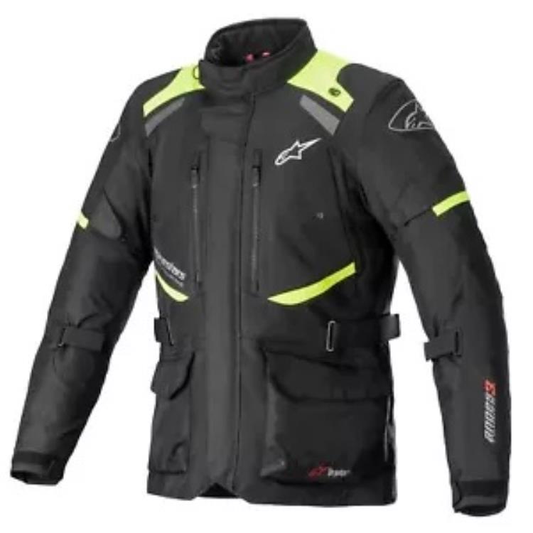 アルパインスターズ アンデス V3 メンズ ドライスター オートバイ ジャケット ブラック/フルオ イエロー Alpinestars Andes V3 Mens Drystar Motorcycle Jacket Black/Fluo Yellow 【並行輸入品】