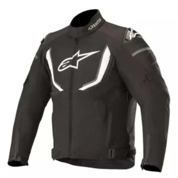 アルパインスターズ T-GP R V2 メンズ 防水オートバイ ジャケット ブラック/ホワイト MD Alpinestars T-GP R V2 Mens Waterproof Motorcycle Jacket Black/White MD 【並行輸入品】
