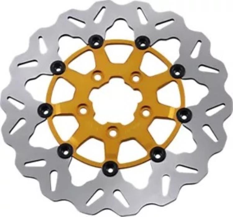 Galfer 11.5 インチ スタンダード ゴールド フローティング ウェーブ フロント ブレーキ ローター (DF680CW-G) Galfer 11.5\
