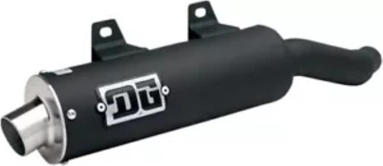 DG RCM II ユーティリティ シリーズ ブラック スチール スリップオン エキゾースト (051-7800) DG RCM II Utility Series Black Steel Slip-On Exhaust (051-7800) 【並行輸入品】