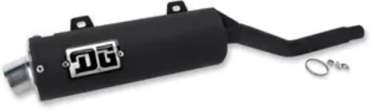 DG RCM II スポーツ シリーズ ブラック スチール スリップオン エキゾースト (051-2110) DG RCM II Sport Series Black Steel Slip-On Exhaust (051-2110) 【並行輸入品】