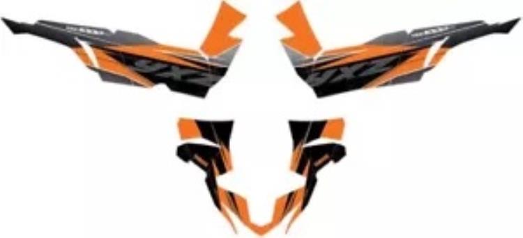 D'Cor Visuals オレンジ/ブラック ヤマハ 2 ドア コンプリート グラフィックス キット (20-50-469) D'Cor Visuals Orange/Black Yamaha 2-Door Complete Graphics Kit (20-50-469) 【並行輸入品】